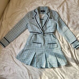 Blue Tweed Women's Jacket & Dress